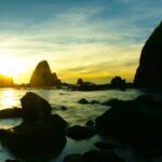 Papuma Beach during sunset