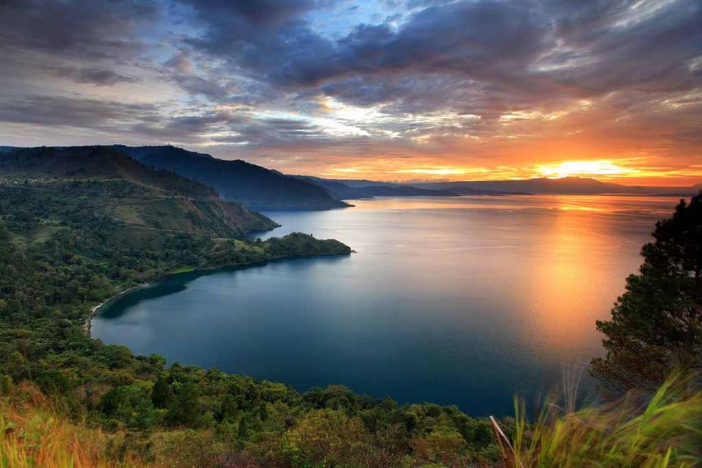 Sunset at Lake Toba