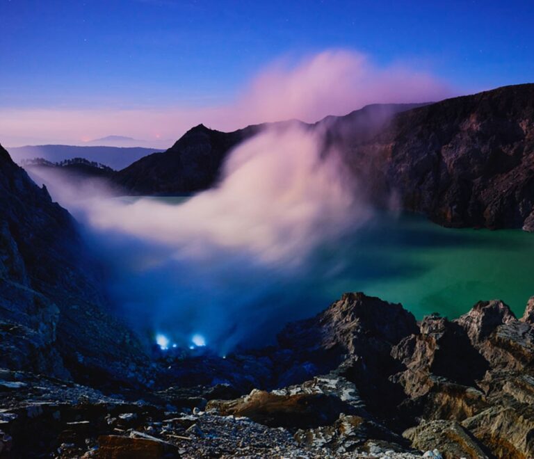 The amazing blue flame of Ijen