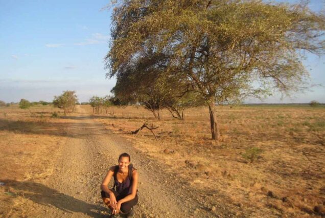 A visitor on Safari trip in Baluran national park