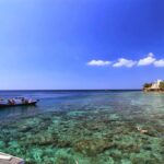 A wooden boat at Menjangan island