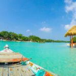 The white sandy beach in Pari island