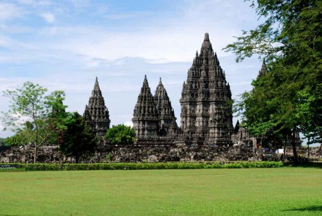The view of Prambanan temple