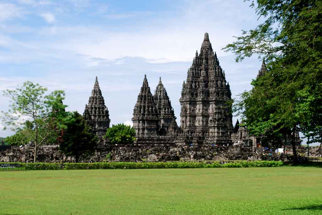 The view of Prambanan temple