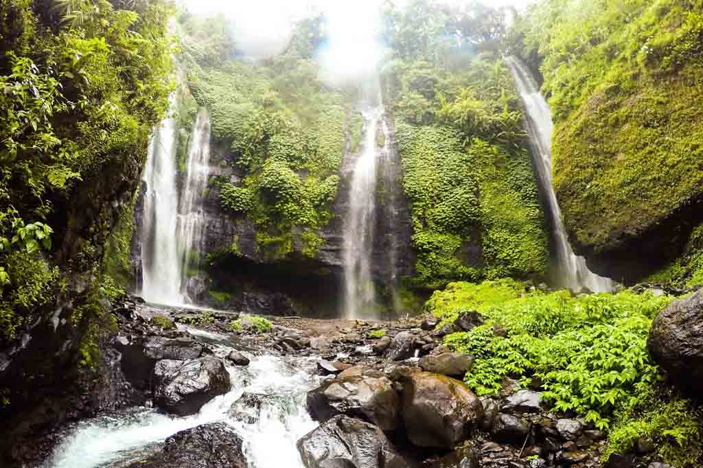 Close view of Sekumpul waterfall – Bali