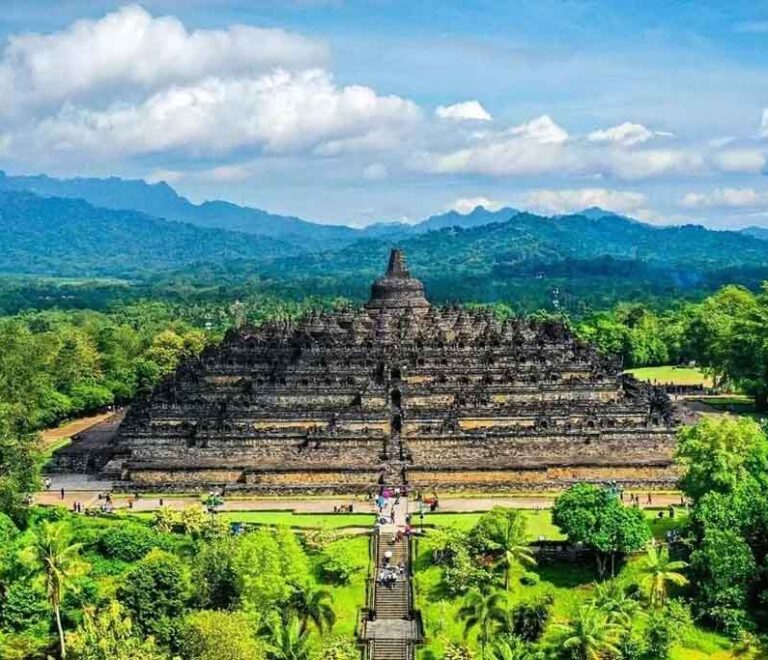 Borobudur temple panorama view