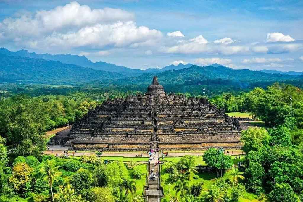 Borobudur temple panorama view