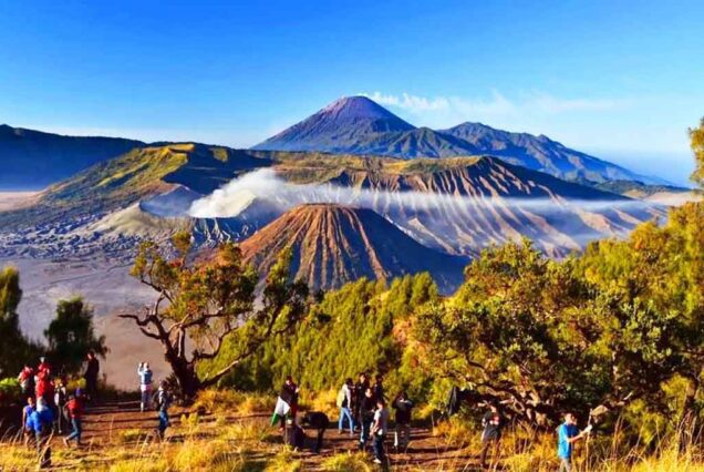 Bromo Panorama - Caldera and Volcano Layers view