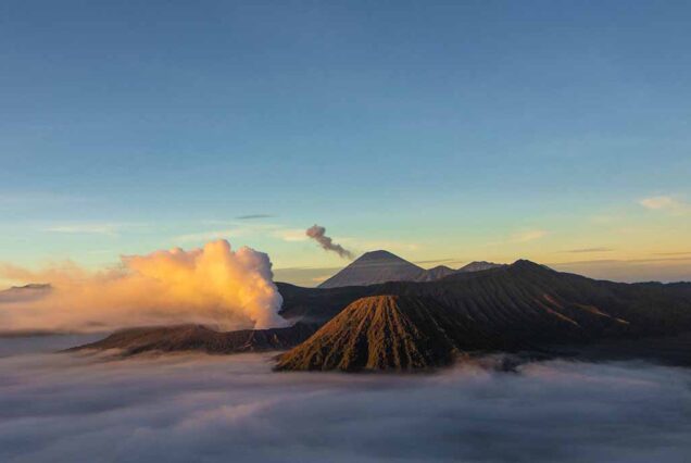 Bromo and the caldera above the clouds