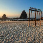 White sandy beach of Papuma
