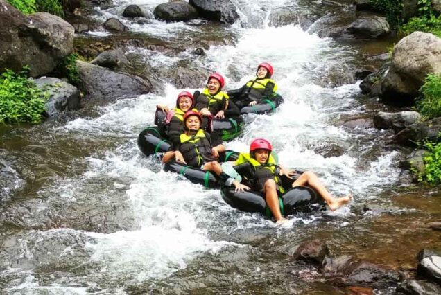 Clear and fresh water of River tubing adventure