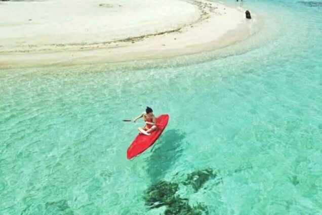 Canoeing in Pelangi Island Resort