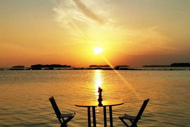 Enjoying Sunset at Pelangi Island Resort - Thousand Islands
