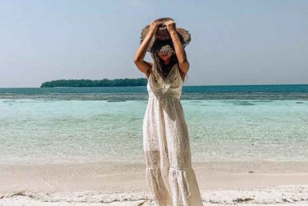 Girl Enjoying Sepa Island Beach Resort