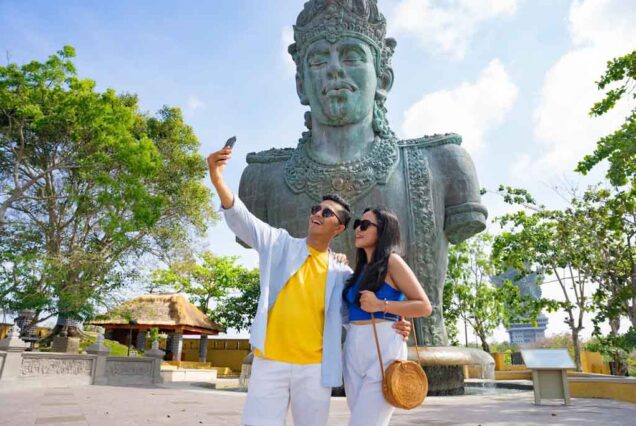 Tourist Enjoying the attractions in GWK