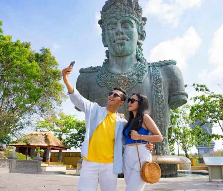 Tourist Enjoying the attractions in GWK