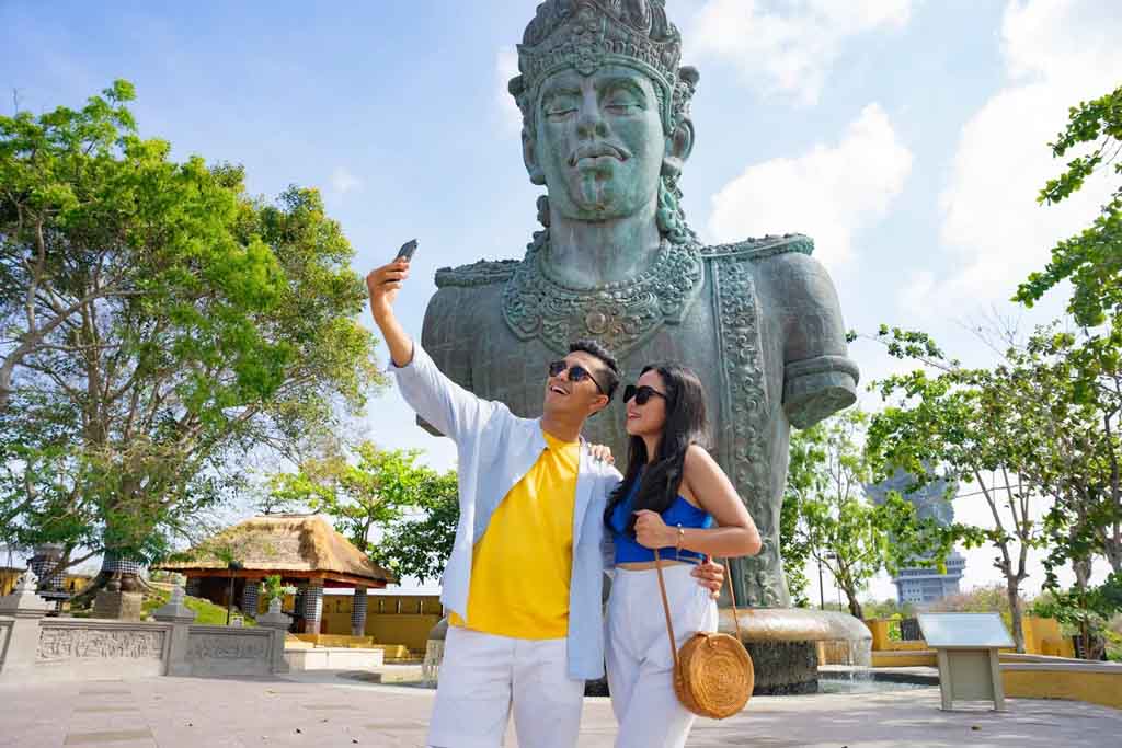 Tourist Enjoying the attractions in GWK