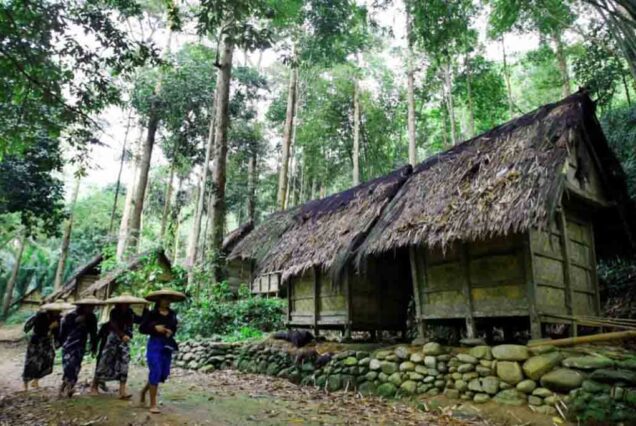 Baduy People wearing traditional clothes